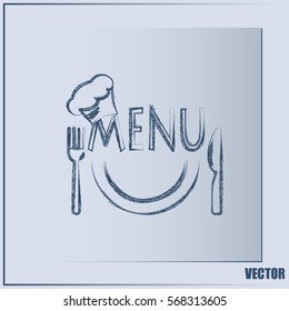 illustration frame with restaurant menu design Vector illustrati