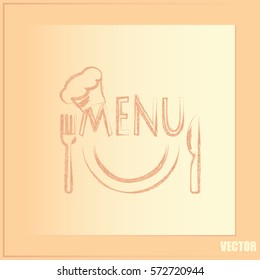 illustration frame with restaurant menu design Vector illustration