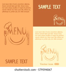 illustration frame with restaurant menu design Vector illustrati