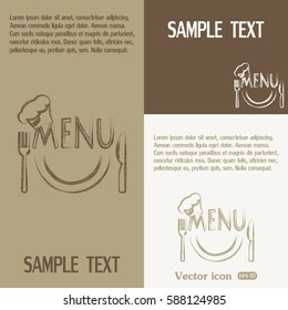 illustration frame with restaurant menu design Vector illustrati