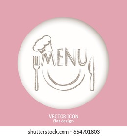 illustration frame with restaurant menu design Vector illustrati