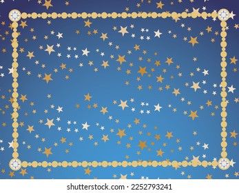 Illustration frame with star pattern