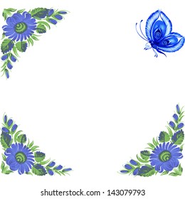 illustration of frame in Ukrainian folk style