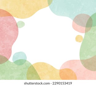 Illustration of a frame in watercolor style.
This is a simple and textured background clip art.
You can change the color and arrangement in vector.