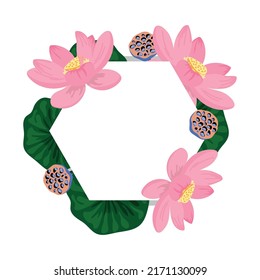 Illustration of frames with floral decor. Spring backgrounds for text or photo.