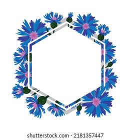 Ilustración de marcos con decoración floral. Fondo de primavera para texto o foto.