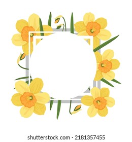 Illustration of frames with floral decor. Spring backgrounds for text or photo.