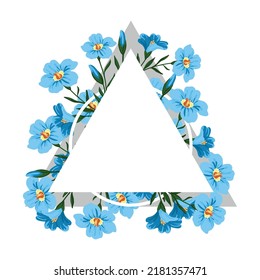 Illustration of frames with floral decor. Spring backgrounds for text or photo.