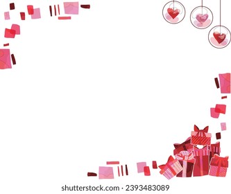 Illustration frames for Valentine's Day and anniversaries