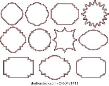 Illustration of frames of various shapes