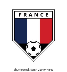 Illustration of France Angled Team Badge for Football Tournament