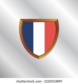 Illustration of France flag Template