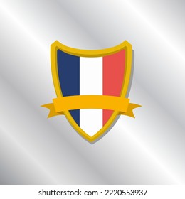 Illustration of France flag Template