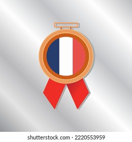 Illustration of France flag Template