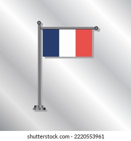 Illustration of France flag Template