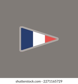 Illustration of France flag Template