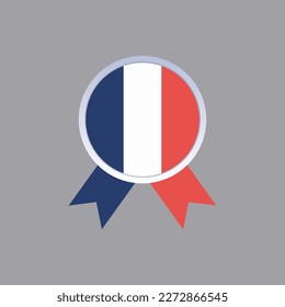 Illustration of France flag Template