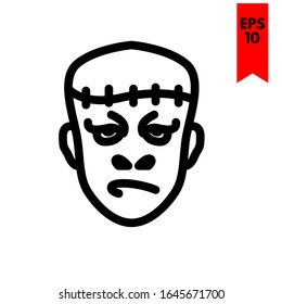 illustration of frankenstein flat icon