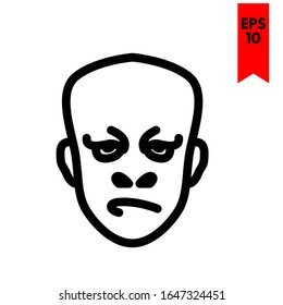 illustration of frankenstein flat icon