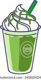 Illustration of frappuccino, cold drink