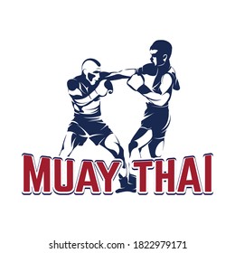 Illustration of free boxing logo design template