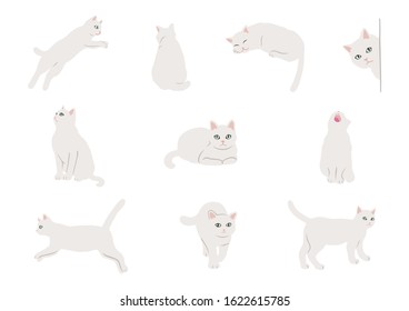 Illustration of free and cute cats