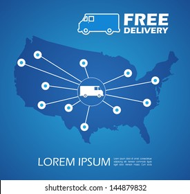 illustration free delivery, vector