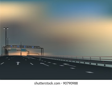 illustration with free highway