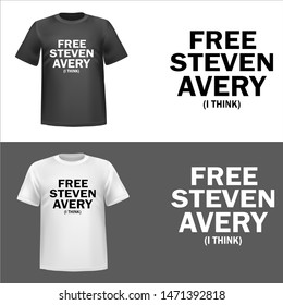 illustration of Free steven avery, sticker,tshirt print, vector illustration