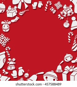 Illustration of  freehand drawing doodle christmas elements