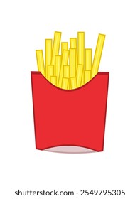 illustration of french fries in a box