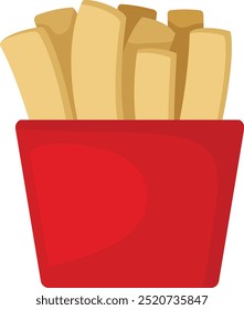 illustration of French fries on a white background