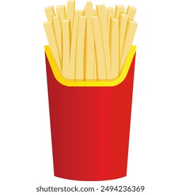 Illustration of french fries for restaurant and kitchen decoration. You can also use the icon on the application to order food.