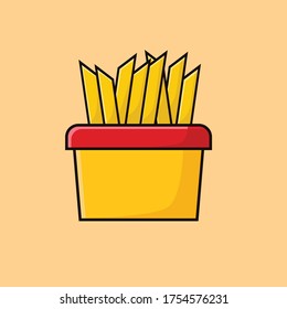 Illustration of french fries vector art