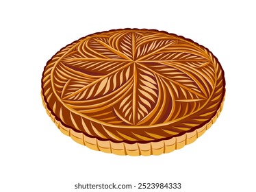 Illustration der französischen Süßigkeiten galette des rois