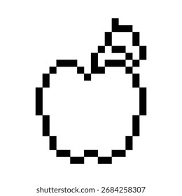 A Ilustração do Pixel de Maçã Fresco