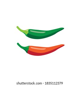 ilustración del diseño vectorial de chiles frescos