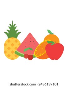 Illustration of fresh fruit with