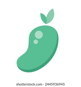 Illustration of fresh fruit on a white background. mango fruit illustration