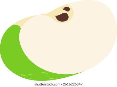 Illustration of Fresh Green Apple Slices