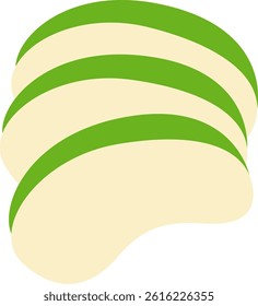 Illustration of Fresh Green Apple Slices
