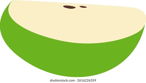 Illustration of Fresh Green Apple Slices