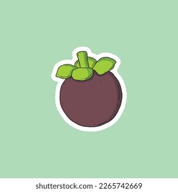 illustration of fresh and healthy mangosteen fruit