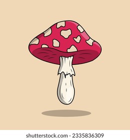 The Illustration of Fresh Mushroom