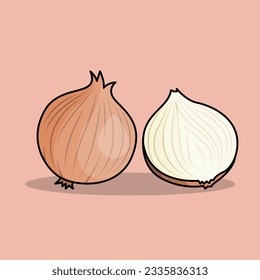 Ilustración de cebollas frescas