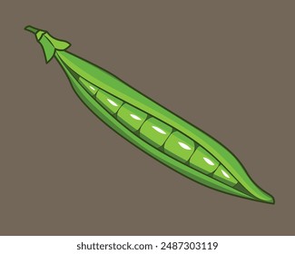 Illustration of a fresh peas