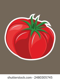 Illustration of fresh red tomato