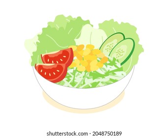 Es una ilustración de una ensalada fresca.