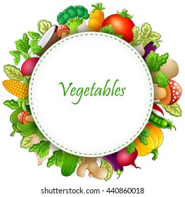 Illustration of fresh vegetables