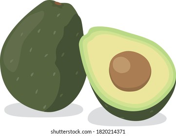 Illustration of fresh vegetables (Avocado)